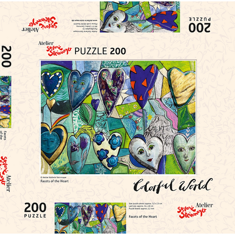 Darstellung des Puzzle Motivs Facets of the Heart Facets of the Heart 200 Puzzle Schachtel 3D Modell