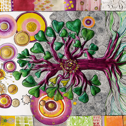 Darstellung des Puzzle Motivs The Fair Gingko Tree The Fair Gingko Tree 1000 Puzzle 3D Modell