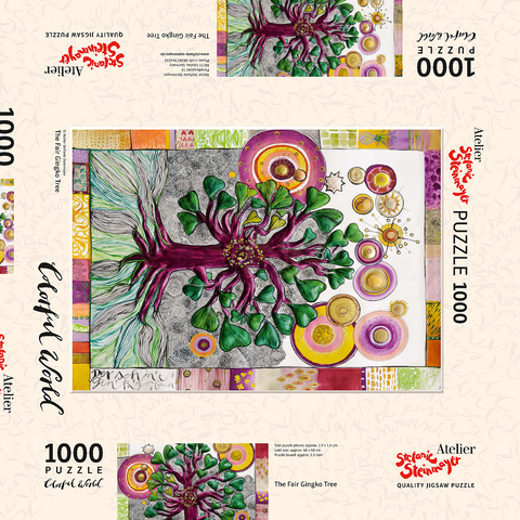 Darstellung des Puzzle Motivs The Fair Gingko Tree The Fair Gingko Tree 1000 Puzzle Schachtel 3D Modell