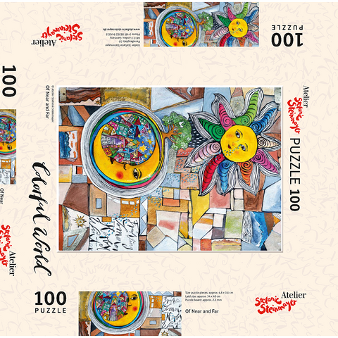 Darstellung des Puzzle Motivs Of Near and Far Of Near and Far 100 Puzzle Schachtel 3D Modell