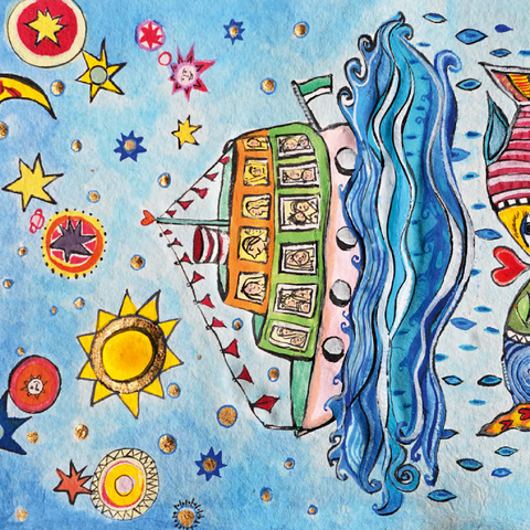 Darstellung des Puzzle Motivs Little Journey Little Journey 200 Puzzle 3D Modell