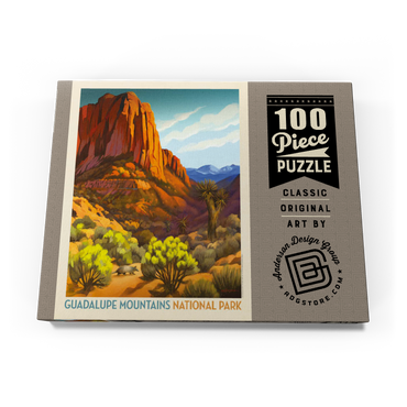 Darstellung des Puzzle Motivs Guadalupe Mountains National Park: Armadillo Crossing 100 Puzzle Schachtel Ansicht3