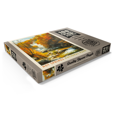 Darstellung des Puzzle Motivs Hot Springs National Park: Autumn Steam 100 Puzzle Schachtel Ansicht1
