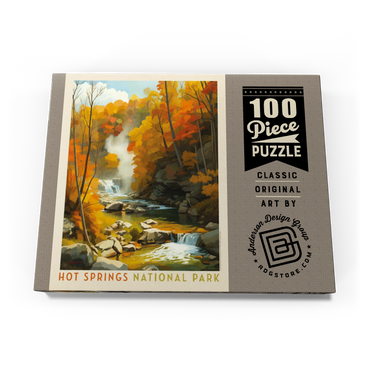 Darstellung des Puzzle Motivs Hot Springs National Park: Autumn Steam 100 Puzzle Schachtel Ansicht3