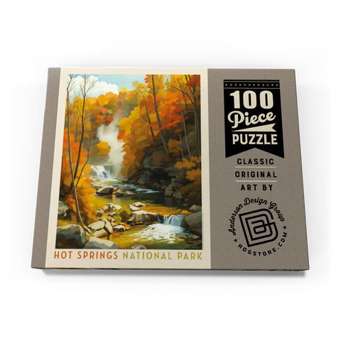 Darstellung des Puzzle Motivs Hot Springs National Park: Autumn Steam Hot Springs National Park: Autumn Steam 100 Puzzle Schachtel Ansicht3