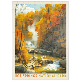 Darstellung des Puzzle Motivs Hot Springs National Park: Autumn Steam - Puzzleteile: 100