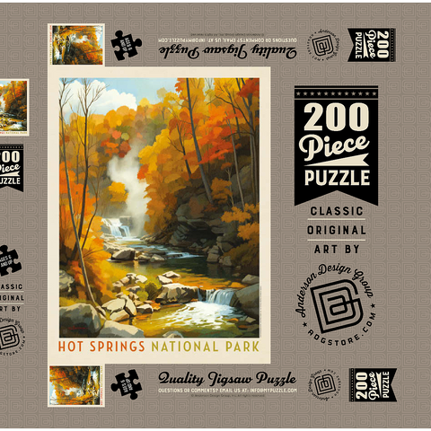 Darstellung des Puzzle Motivs Hot Springs National Park: Autumn Steam Hot Springs National Park: Autumn Steam 200 Puzzle Schachtel 3D Modell