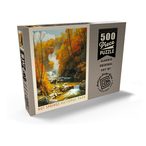 Darstellung des Puzzle Motivs Hot Springs National Park: Autumn Steam Hot Springs National Park: Autumn Steam 500 Puzzle Schachtel Ansicht2