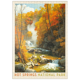 Darstellung des Puzzle Motivs Hot Springs National Park: Autumn Steam - Puzzleteile: 500