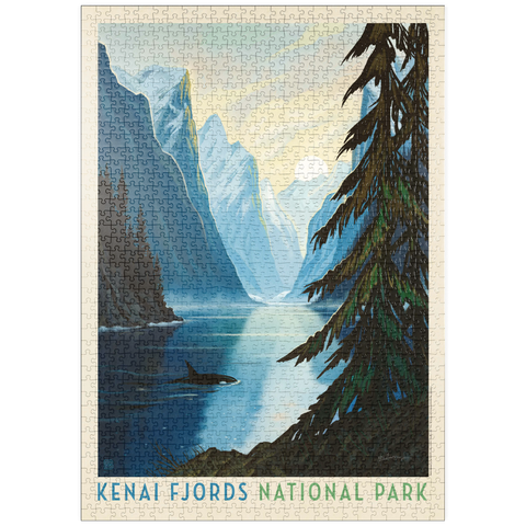 Darstellung des Puzzle Motivs Kenai Fjords National Park: Orca puzzleplate Kenai Fjords National Park: Orca 1000 Puzzle
