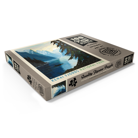 Darstellung des Puzzle Motivs Kenai Fjords National Park: Orca Kenai Fjords National Park: Orca 100 Puzzle Schachtel Ansicht1