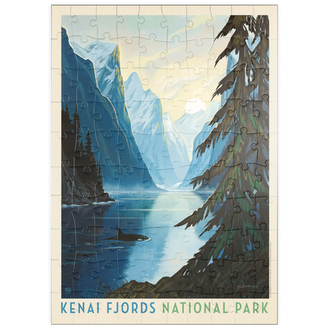 Darstellung des Puzzle Motivs Kenai Fjords National Park: Orca puzzleplate Kenai Fjords National Park: Orca 100 Puzzle