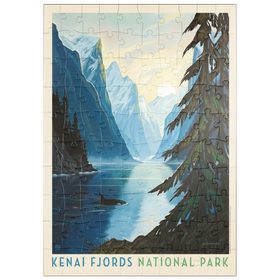 Darstellung des Puzzle Motivs Kenai Fjords National Park: Orca - Puzzleteile: 100