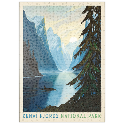 Darstellung des Puzzle Motivs Kenai Fjords National Park: Orca puzzleplate Kenai Fjords National Park: Orca 500 Puzzle