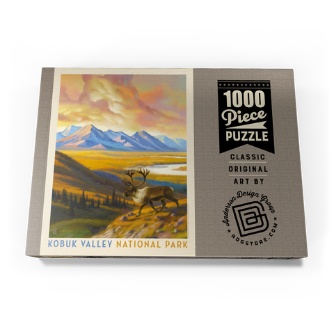 Darstellung des Puzzle Motivs Kobuk Valley National Park: Caribou Country Kobuk Valley National Park: Caribou Country 1000 Puzzle Schachtel Ansicht3