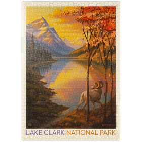 Darstellung des Puzzle-Motivs Lake Clark National Park: Autumn Glow – Puzzleteile: 1000