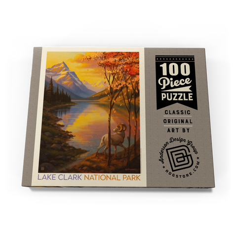 Darstellung des Puzzle Motivs Lake Clark National Park: Autumn Glow Lake Clark National Park: Autumn Glow 100 Puzzle Schachtel Ansicht3