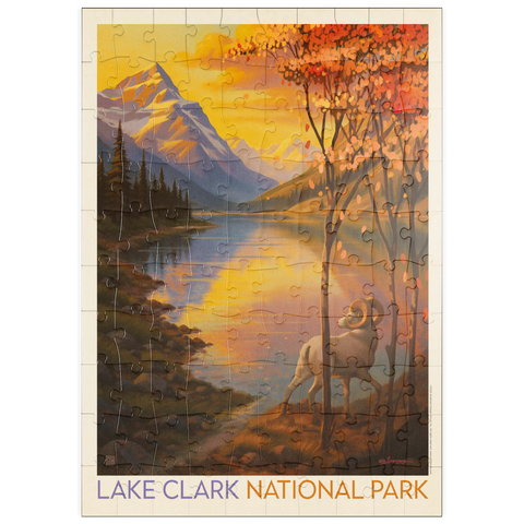 Darstellung des Puzzle Motivs Lake Clark National Park: Autumn Glow puzzleplate Lake Clark National Park: Autumn Glow 100 Puzzle