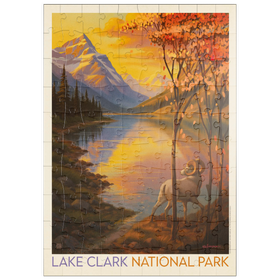 Darstellung des Puzzle Motivs Lake Clark National Park: Autumn Glow - Puzzleteile: 100