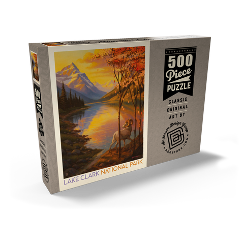 Darstellung des Puzzle Motivs Lake Clark National Park: Autumn Glow Lake Clark National Park: Autumn Glow 500 Puzzle Schachtel Ansicht2