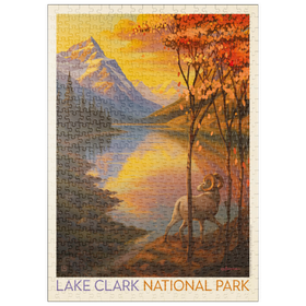 Darstellung des Puzzle Motivs Lake Clark National Park: Autumn Glow - Puzzleteile: 500