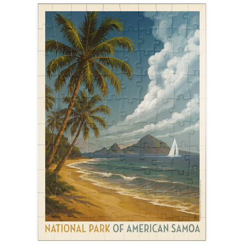 Darstellung des Puzzle Motivs National Park of American Samoa: Sea Breeze puzzleplate National Park of American Samoa: Sea Breeze 100 Puzzle