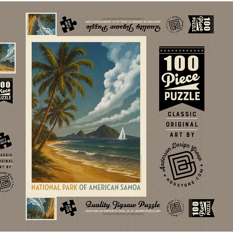 Darstellung des Puzzle Motivs National Park of American Samoa: Sea Breeze National Park of American Samoa: Sea Breeze 100 Puzzle Schachtel 3D Modell