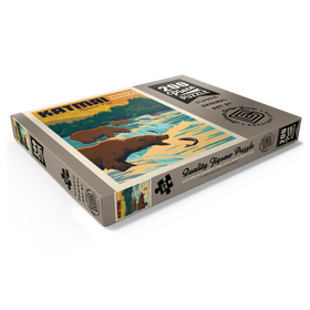 Darstellung des Puzzle Motivs Katmai National Park: Alaska Bears Fishing at Brooks Falls - Puzzleteile: 200