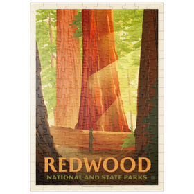Darstellung des Puzzle-Motivs Redwood National And State Parks: Sun Beams – Puzzleteile: 200