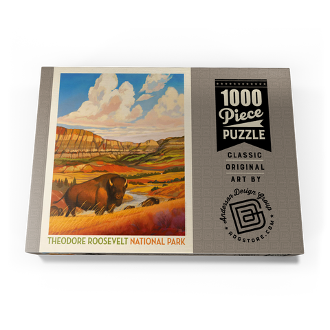 Darstellung des Puzzle Motivs Theodore Roosevelt National Park: Bison Country Theodore Roosevelt National Park: Bison Country 1000 Puzzle Schachtel Ansicht3
