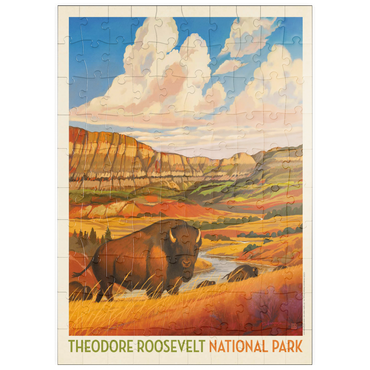 Darstellung des Puzzle Motivs puzzleplate Theodore Roosevelt National Park: Bison Country 100 Puzzle