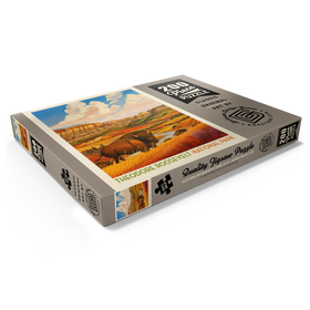 Darstellung des Puzzle Motivs Theodore Roosevelt National Park: Bison Country - Puzzleteile: 200
