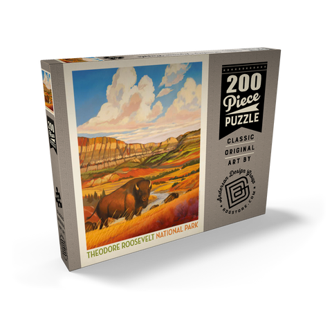 Darstellung des Puzzle Motivs Theodore Roosevelt National Park: Bison Country Theodore Roosevelt National Park: Bison Country 200 Puzzle Schachtel Ansicht2