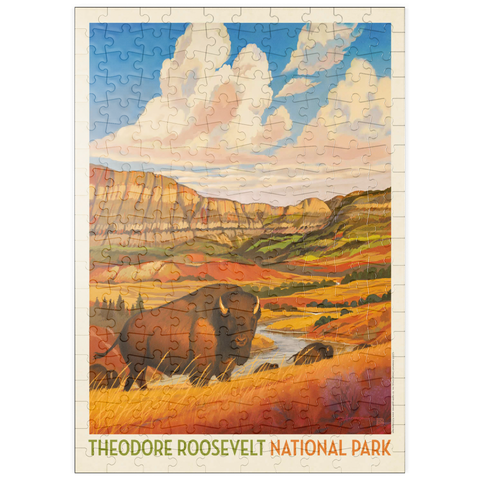 Darstellung des Puzzle Motivs Theodore Roosevelt National Park: Bison Country puzzleplate Theodore Roosevelt National Park: Bison Country 200 Puzzle