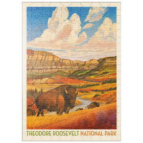 Darstellung des Puzzle Motivs Theodore Roosevelt National Park: Bison Country - Puzzleteile: 200