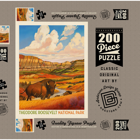 Darstellung des Puzzle Motivs Theodore Roosevelt National Park: Bison Country Theodore Roosevelt National Park: Bison Country 200 Puzzle Schachtel 3D Modell