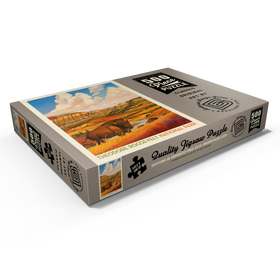 Darstellung des Puzzle Motivs Theodore Roosevelt National Park: Bison Country - Puzzleteile: 500