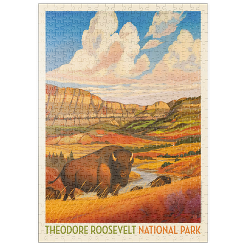 Darstellung des Puzzle Motivs Theodore Roosevelt National Park: Bison Country puzzleplate Theodore Roosevelt National Park: Bison Country 500 Puzzle