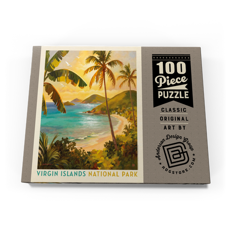 Darstellung des Puzzle Motivs Virgin Islands National Park: Shimmering Shoreline Virgin Islands National Park: Shimmering Shoreline 100 Puzzle Schachtel Ansicht3