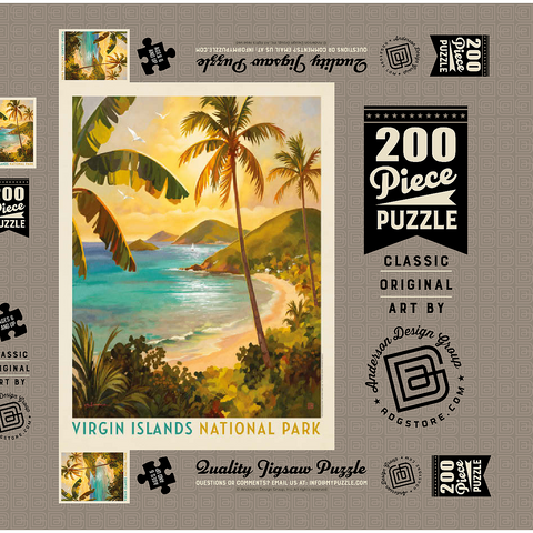 Darstellung des Puzzle Motivs Virgin Islands National Park: Shimmering Shoreline Virgin Islands National Park: Shimmering Shoreline 200 Puzzle Schachtel 3D Modell
