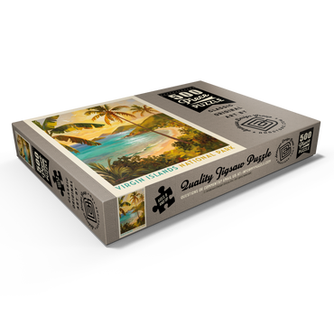 Darstellung des Puzzle Motivs Virgin Islands National Park: Shimmering Shoreline 500 Puzzle Schachtel Ansicht1
