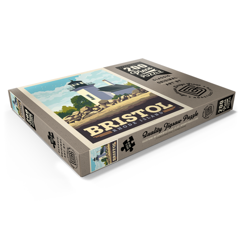 Darstellung des Puzzle Motivs Bristol, Rhode Island: Bristol Ferry Lighthouse Bristol, Rhode Island: Bristol Ferry Lighthouse 200 Puzzle Schachtel Ansicht1