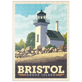 Darstellung des Puzzle Motivs Bristol, Rhode Island: Bristol Ferry Lighthouse - Puzzleteile: 200