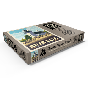 Darstellung des Puzzle Motivs Bristol, Rhode Island: Bristol Ferry Lighthouse - Puzzleteile: 500