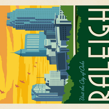 Darstellung des Puzzle Motivs Raleigh, North Carolina 1000 Puzzle 3D Modell