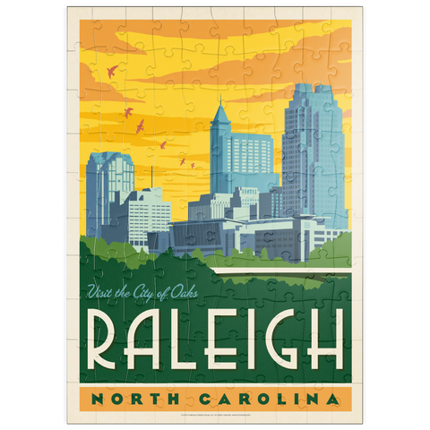 Darstellung des Puzzle Motivs Raleigh, North Carolina puzzleplate Raleigh, North Carolina 100 Puzzle