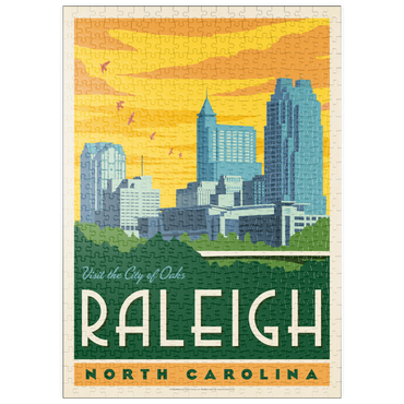 Darstellung des Puzzle Motivs puzzleplate Raleigh, North Carolina 500 Puzzle
