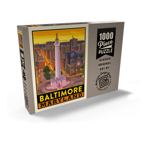 Darstellung des Puzzle Motivs American College Towns: Baltimore, MD American College Towns: Baltimore, MD 1000 Puzzle Schachtel Ansicht2