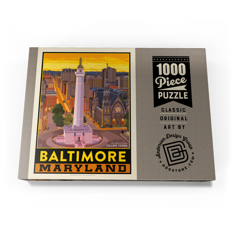Darstellung des Puzzle Motivs American College Towns: Baltimore, MD American College Towns: Baltimore, MD 1000 Puzzle Schachtel Ansicht3