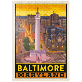 Darstellung des Puzzle-Motivs American College Towns: Baltimore, MD – Puzzleteile: 1000